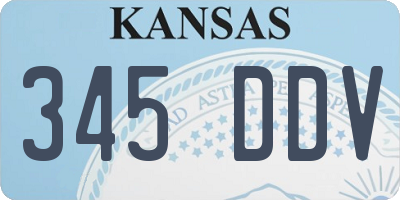KS license plate 345DDV