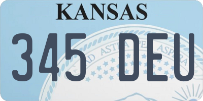 KS license plate 345DEU