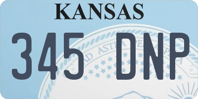KS license plate 345DNP
