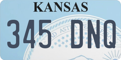 KS license plate 345DNQ