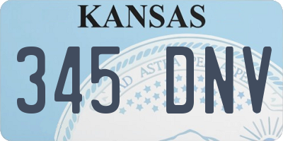 KS license plate 345DNV