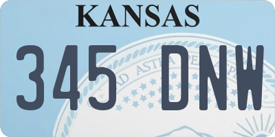 KS license plate 345DNW