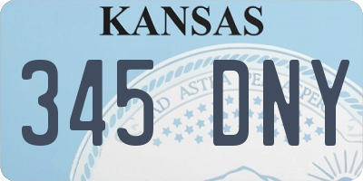 KS license plate 345DNY