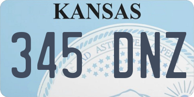 KS license plate 345DNZ