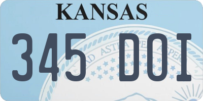 KS license plate 345DOI
