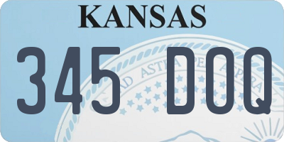 KS license plate 345DOQ