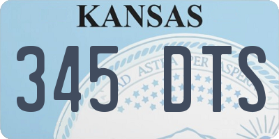 KS license plate 345DTS