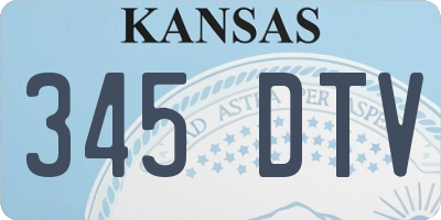 KS license plate 345DTV