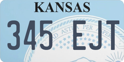 KS license plate 345EJT