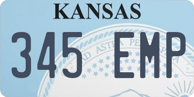 KS license plate 345EMP
