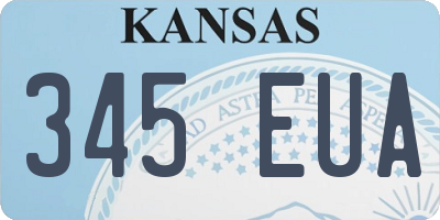 KS license plate 345EUA