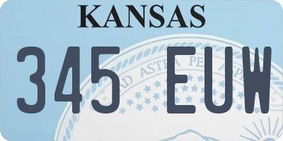 KS license plate 345EUW