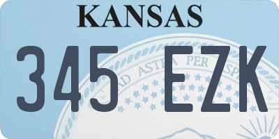 KS license plate 345EZK