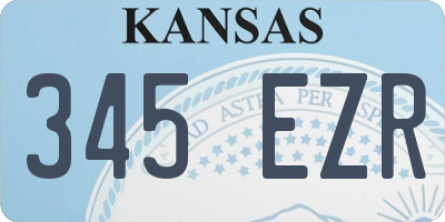 KS license plate 345EZR