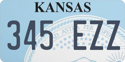 KS license plate 345EZZ