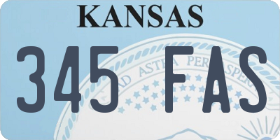 KS license plate 345FAS