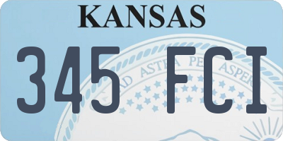 KS license plate 345FCI