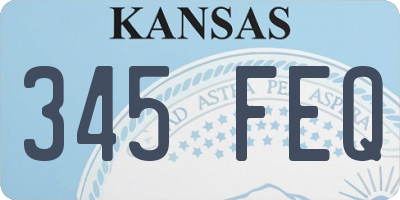 KS license plate 345FEQ