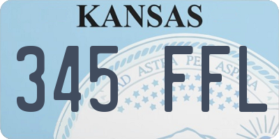 KS license plate 345FFL