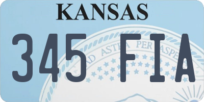 KS license plate 345FIA