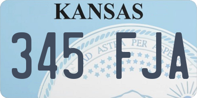 KS license plate 345FJA