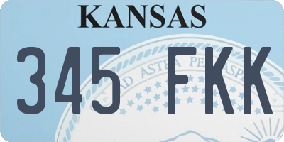 KS license plate 345FKK