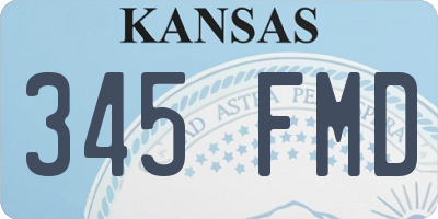 KS license plate 345FMD