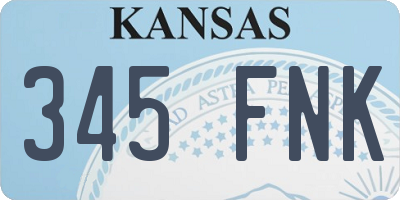 KS license plate 345FNK