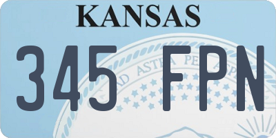 KS license plate 345FPN