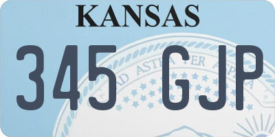 KS license plate 345GJP