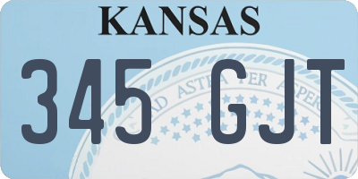KS license plate 345GJT