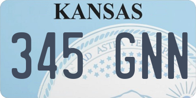 KS license plate 345GNN