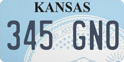 KS license plate 345GNO