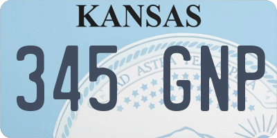 KS license plate 345GNP
