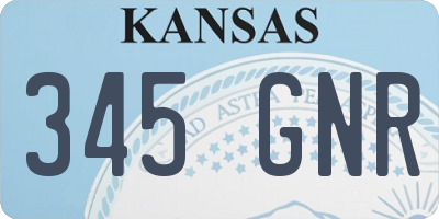 KS license plate 345GNR
