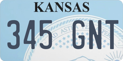 KS license plate 345GNT