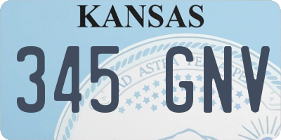 KS license plate 345GNV