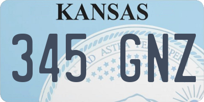KS license plate 345GNZ