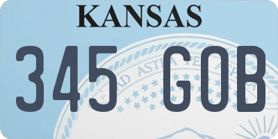 KS license plate 345GOB
