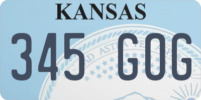 KS license plate 345GOG