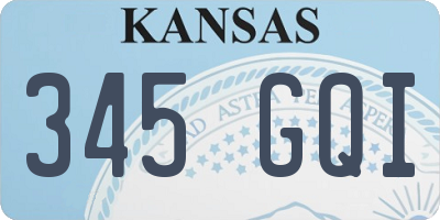 KS license plate 345GQI