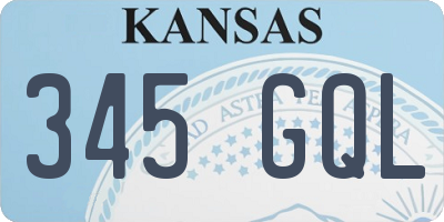 KS license plate 345GQL