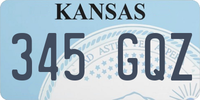 KS license plate 345GQZ