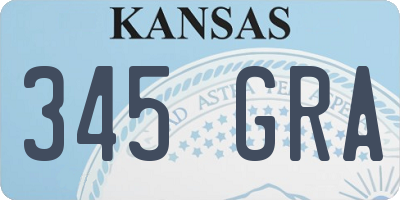 KS license plate 345GRA
