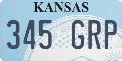 KS license plate 345GRP