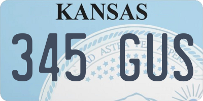 KS license plate 345GUS