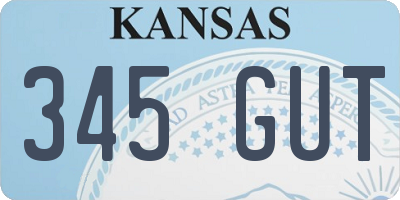 KS license plate 345GUT