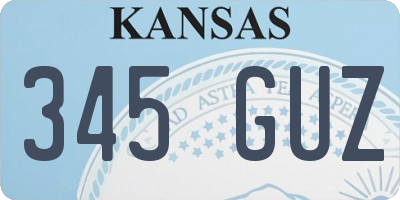 KS license plate 345GUZ