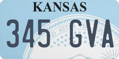 KS license plate 345GVA