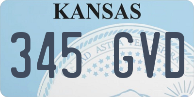 KS license plate 345GVD